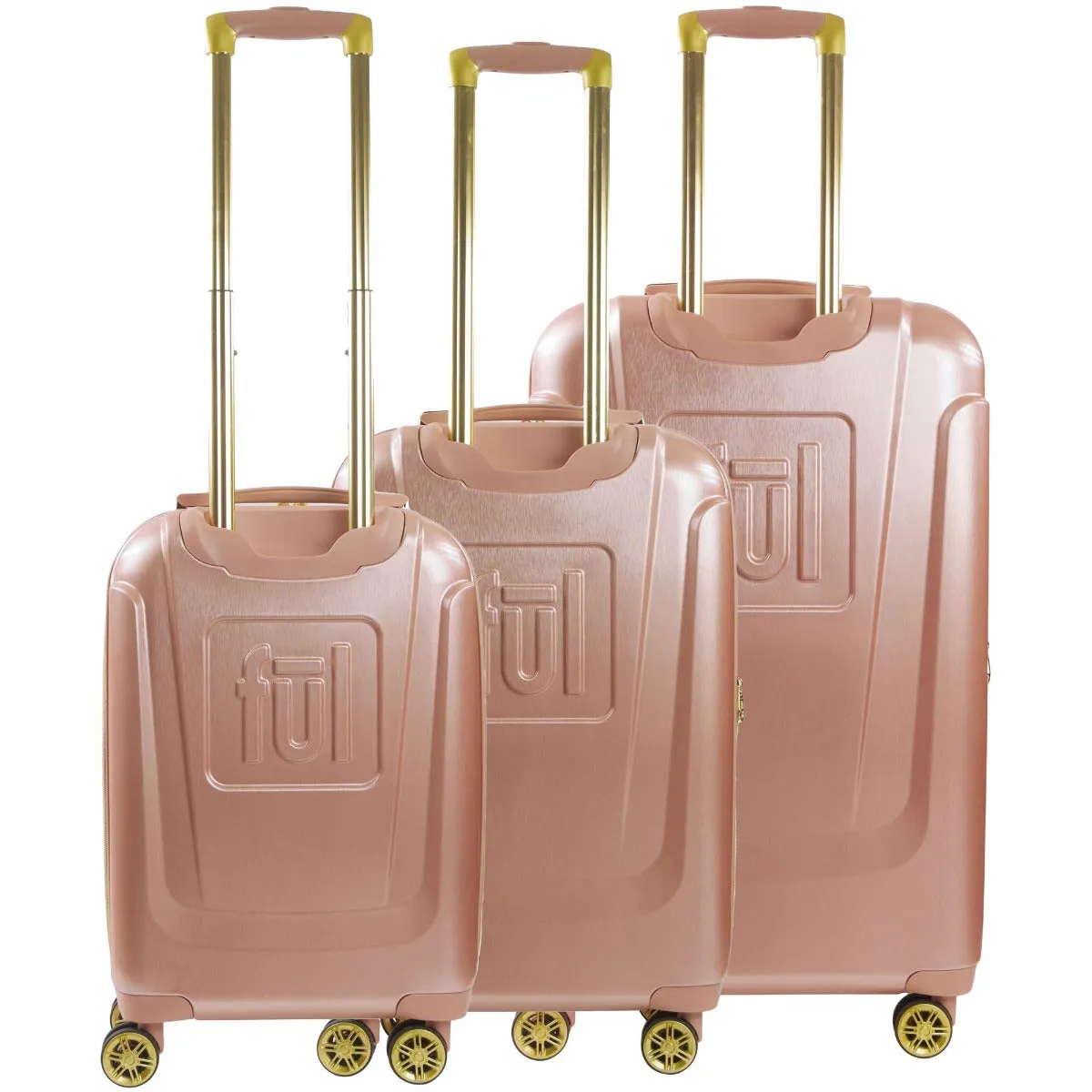 Disney Mickey Mouse Rolling Suitcases 3 Piece Set Rose Gold