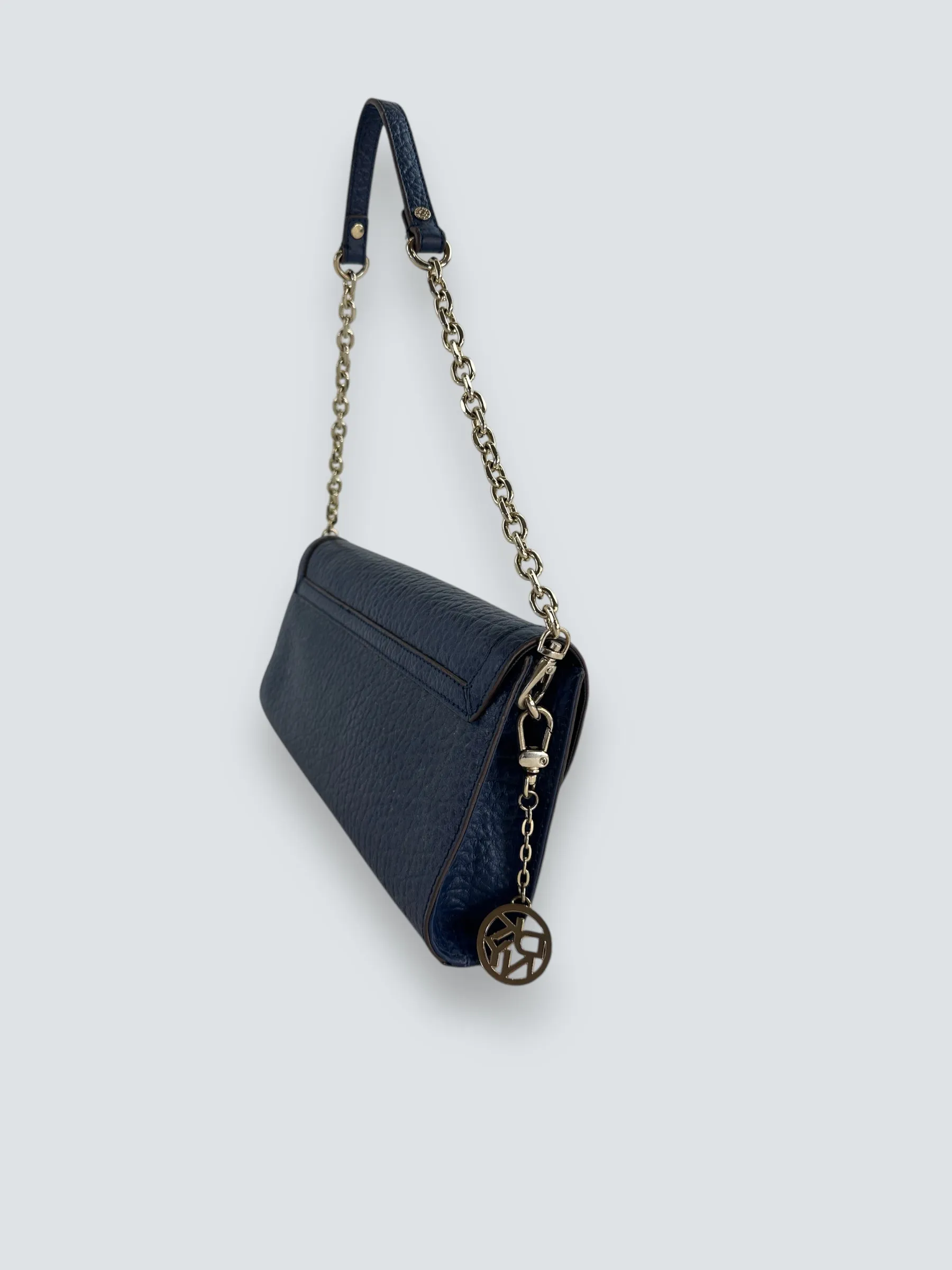 DKNY Navy Leather Shoulder Handbag
