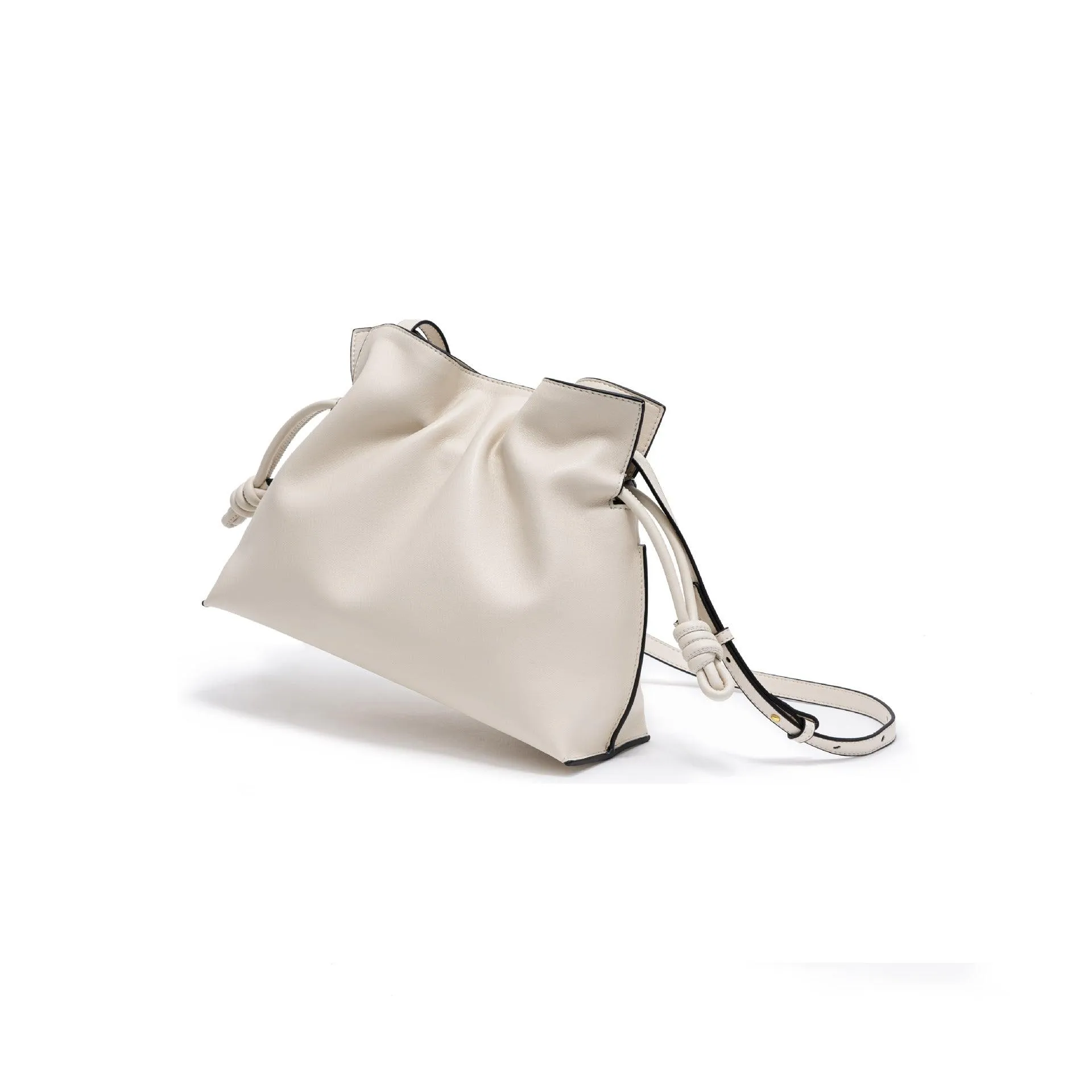 Elegant Oversized Cowhide Leather Tote Bag for Women with Drawstring Closure