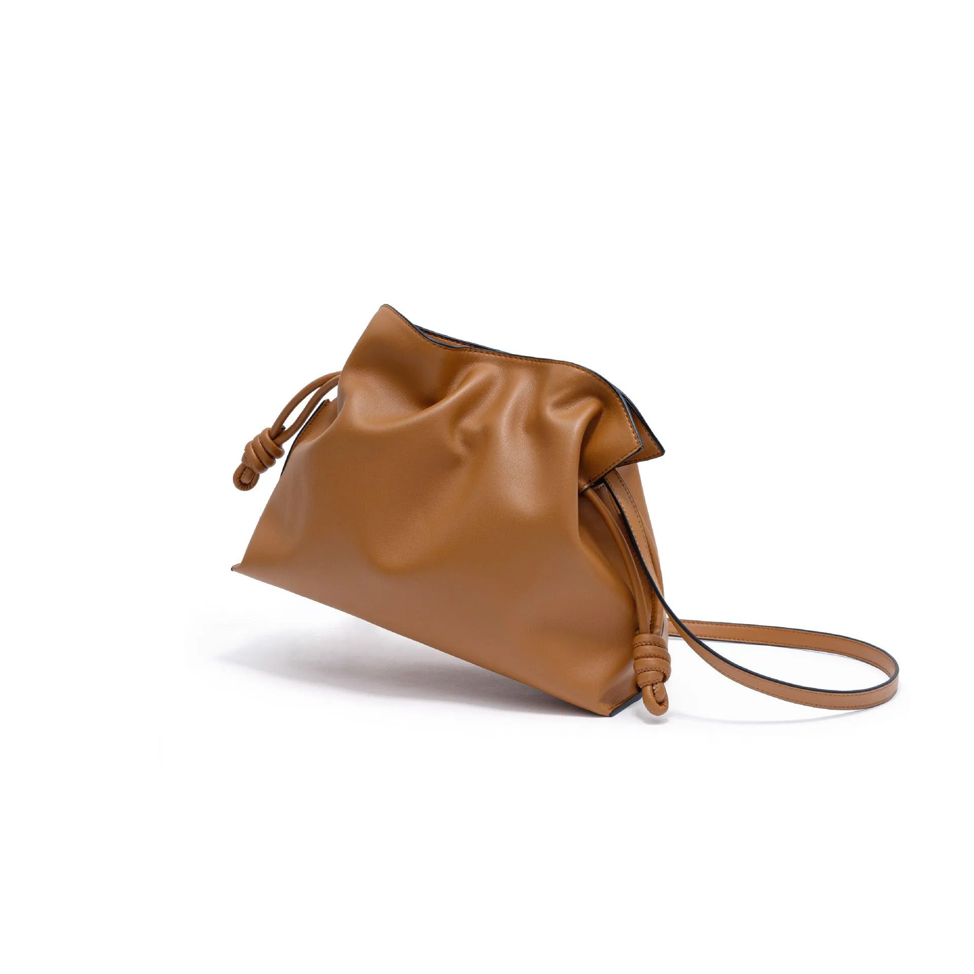 Elegant Oversized Cowhide Leather Tote Bag for Women with Drawstring Closure
