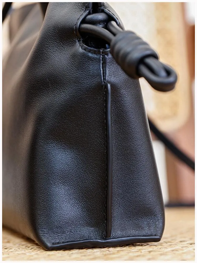 Elegant Oversized Cowhide Leather Tote Bag for Women with Drawstring Closure