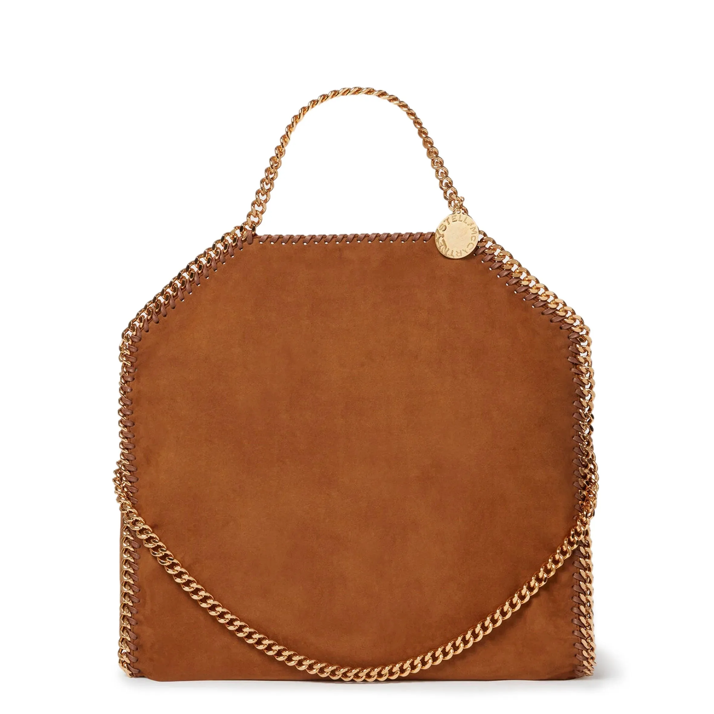Falabella Large 3 Chain Tote Bag, Suede, Brandy