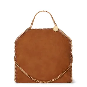 Falabella Large 3 Chain Tote Bag, Suede, Brandy