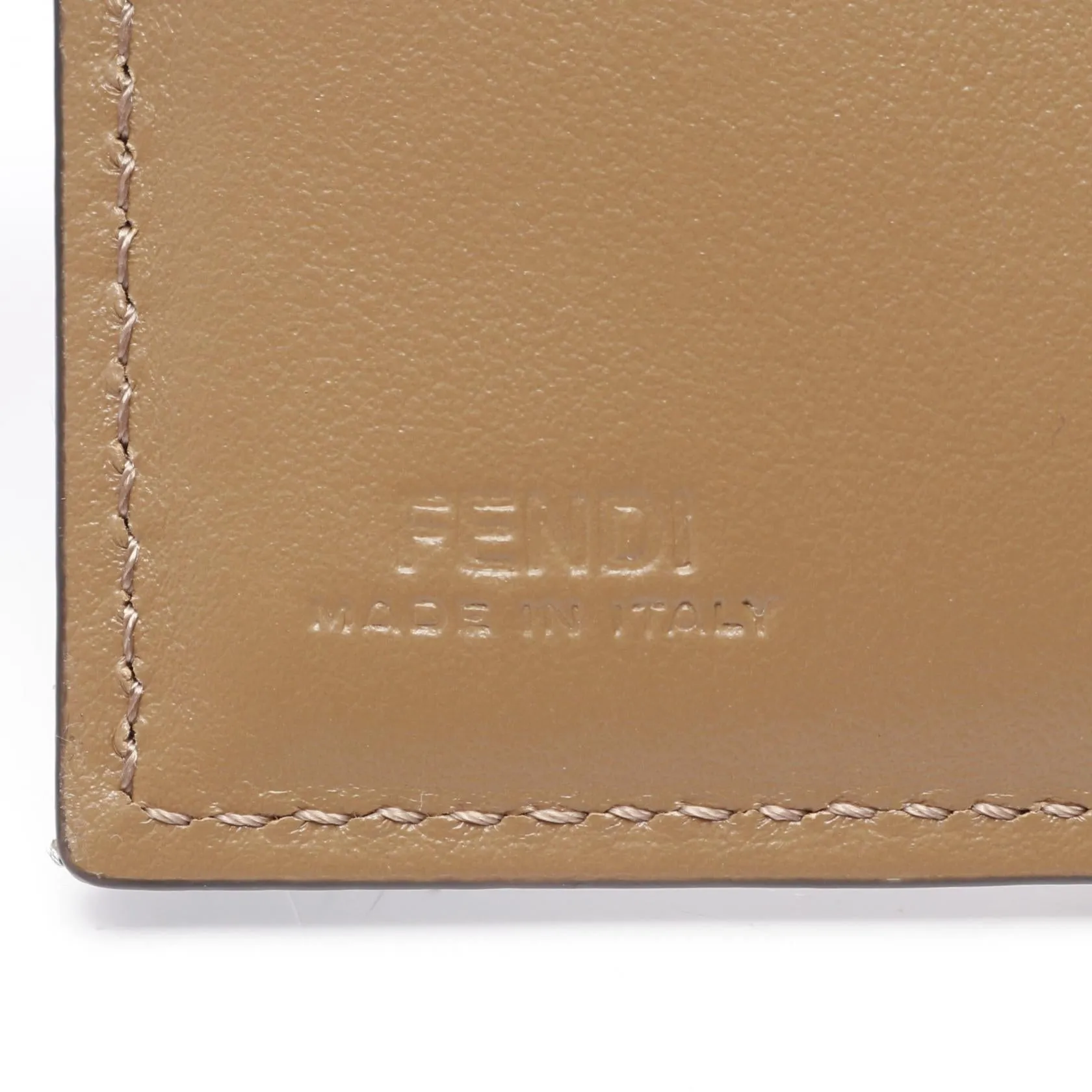 Fendi Baguette Zucca Canvas Leather Wallet