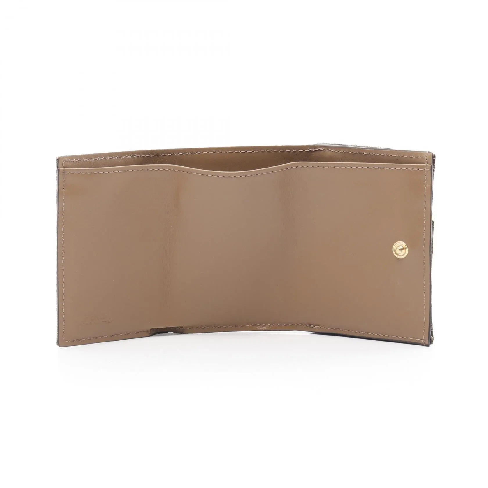 Fendi Baguette Zucca Canvas Leather Wallet