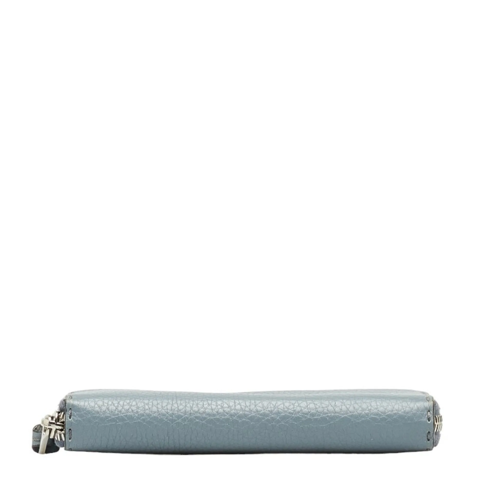 Fendi blue Leather Long Wallet (Bi-Fold) (Pre-Owned)
