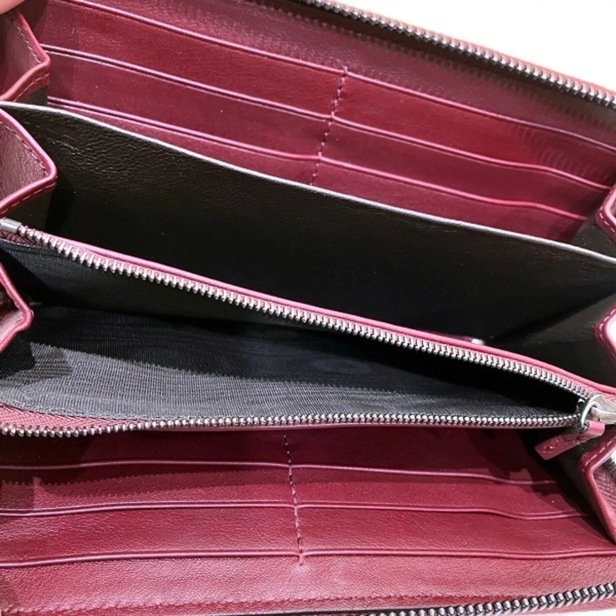 Fendi Canvas Leather Long Wallet (Tri-Fold) (Pre-Owned)