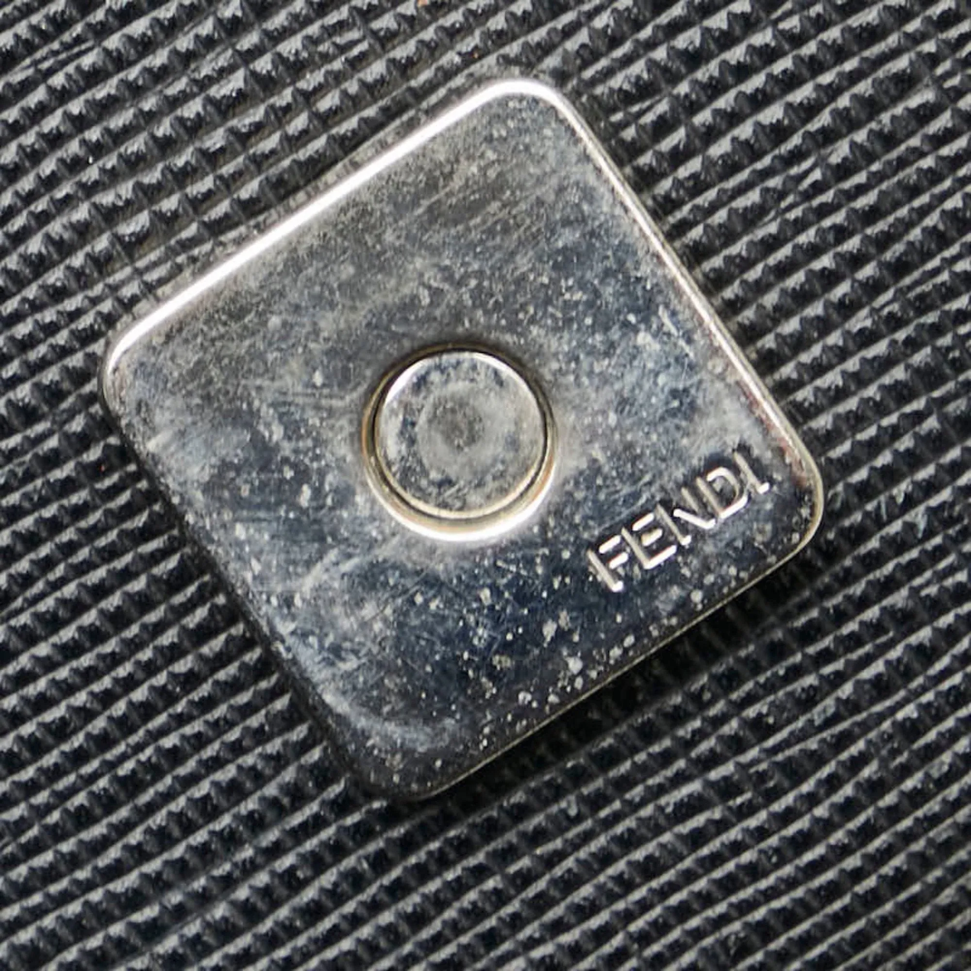 Fendi  Leather Fur Chain/Shoulder Wallet (Pre-Owned)