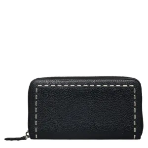 Fendi Leather Long Wallet (Bi-Fold) (Pre-Owned)