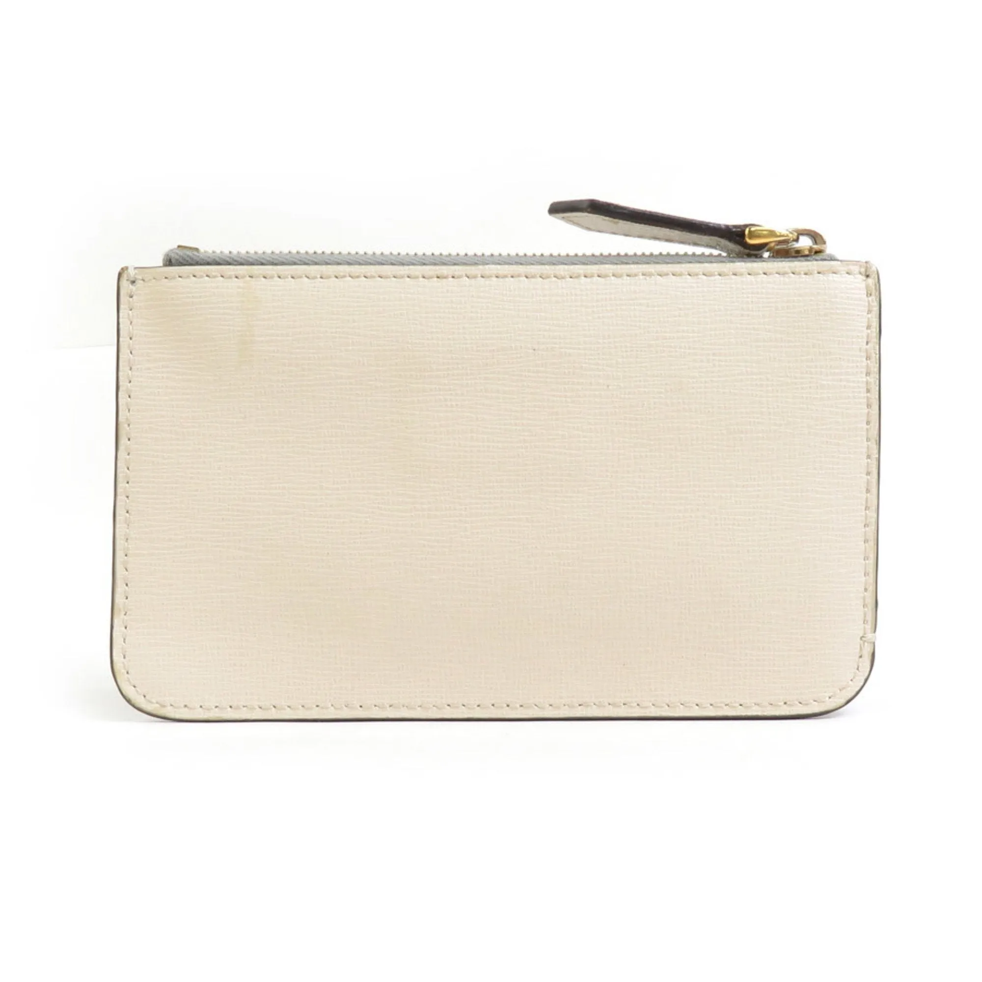 Fendi Off- pink Leather Coin Purse/Coin Case (Pre-Owned)