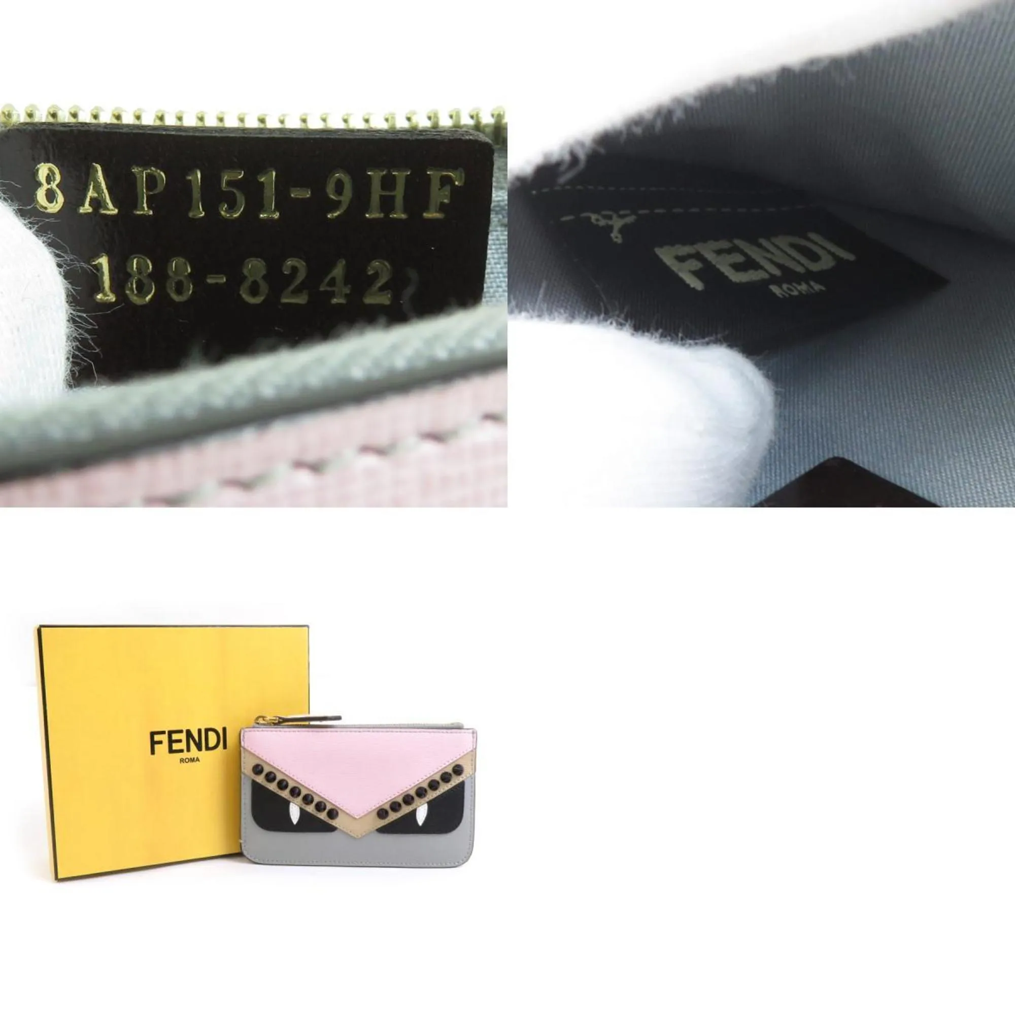 Fendi Off- pink Leather Coin Purse/Coin Case (Pre-Owned)