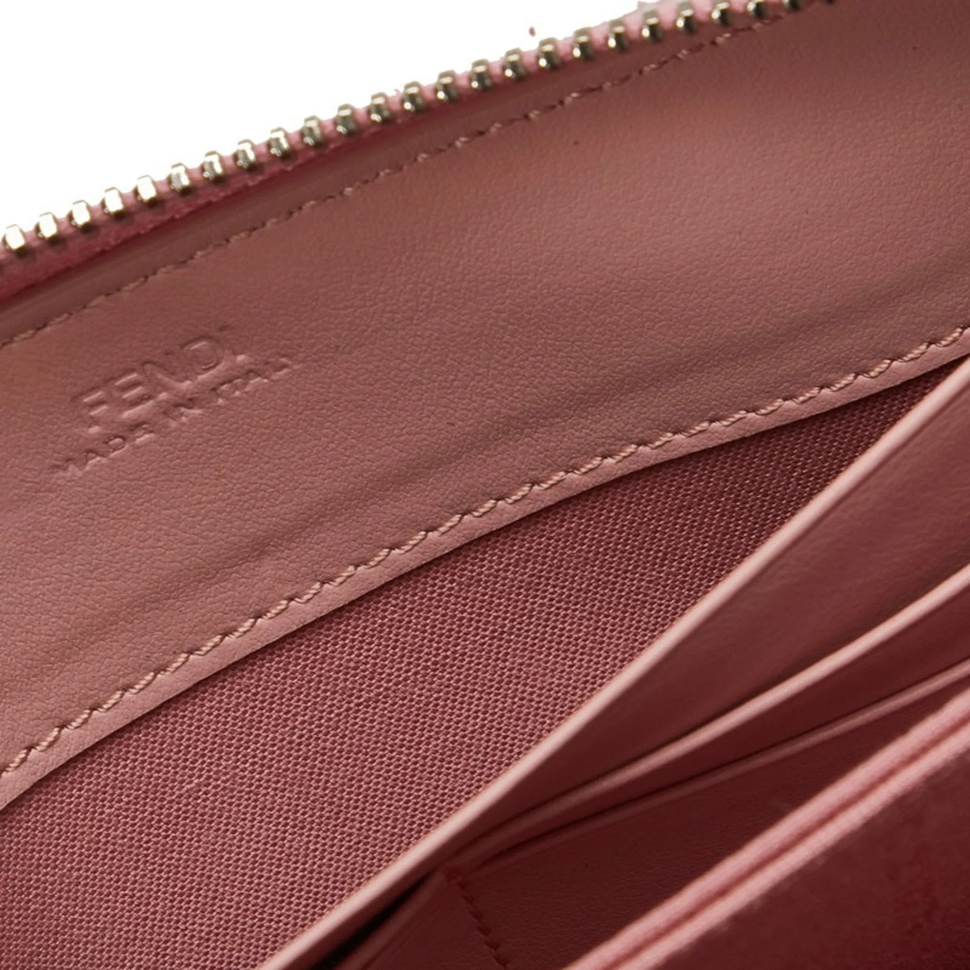 Fendi pink Leather Long Wallet (Bi-Fold) (Pre-Owned)