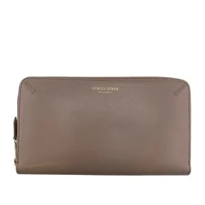 Giorgio Armani Leather Long Wallet (Bi-Fold) (Pre-Owned)