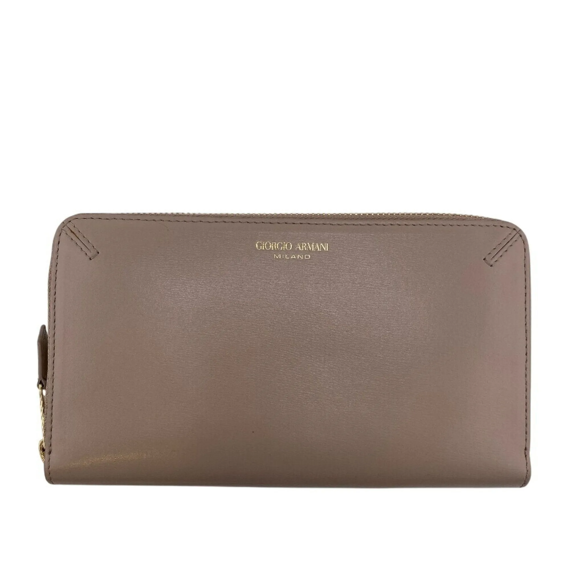 Giorgio Armani Leather Long Wallet (Bi-Fold) (Pre-Owned)