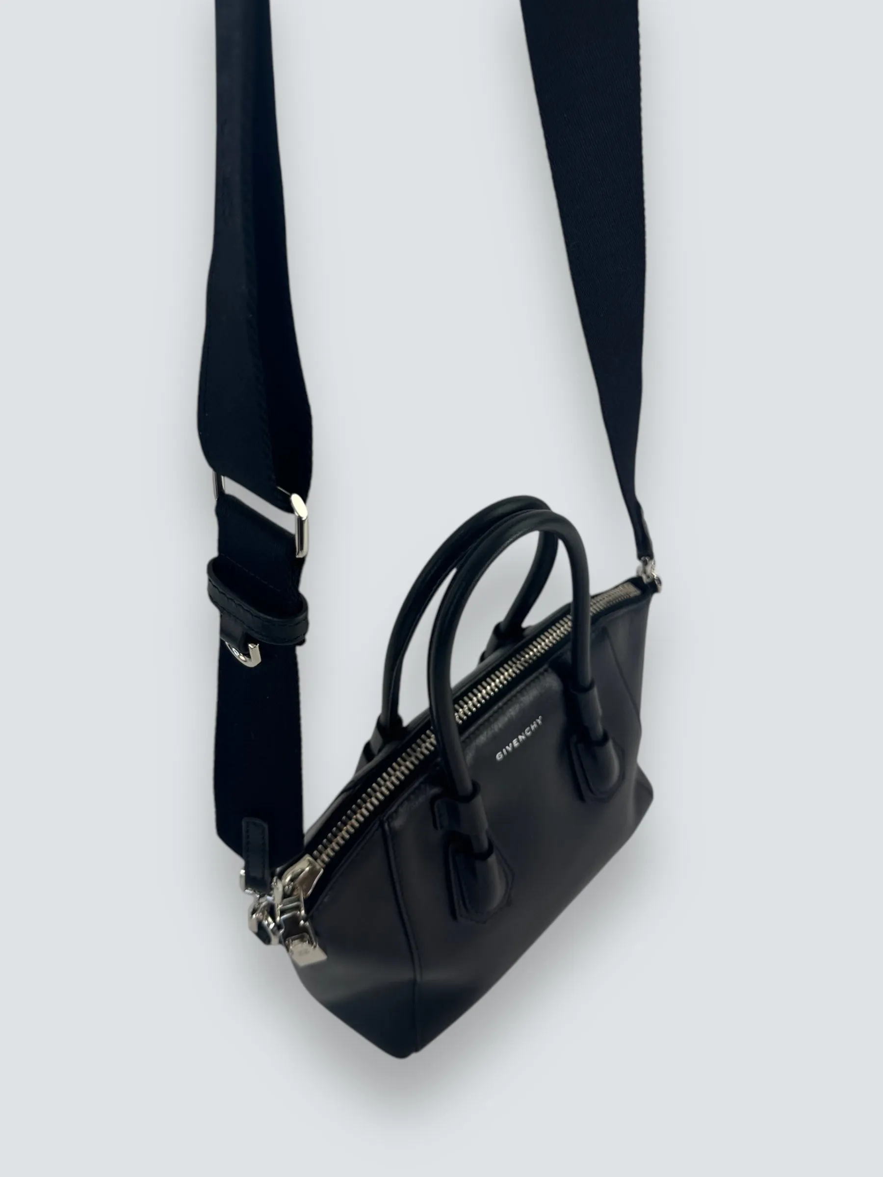 Givenchy Black Calf Leather Antigona Mini Sport Tote