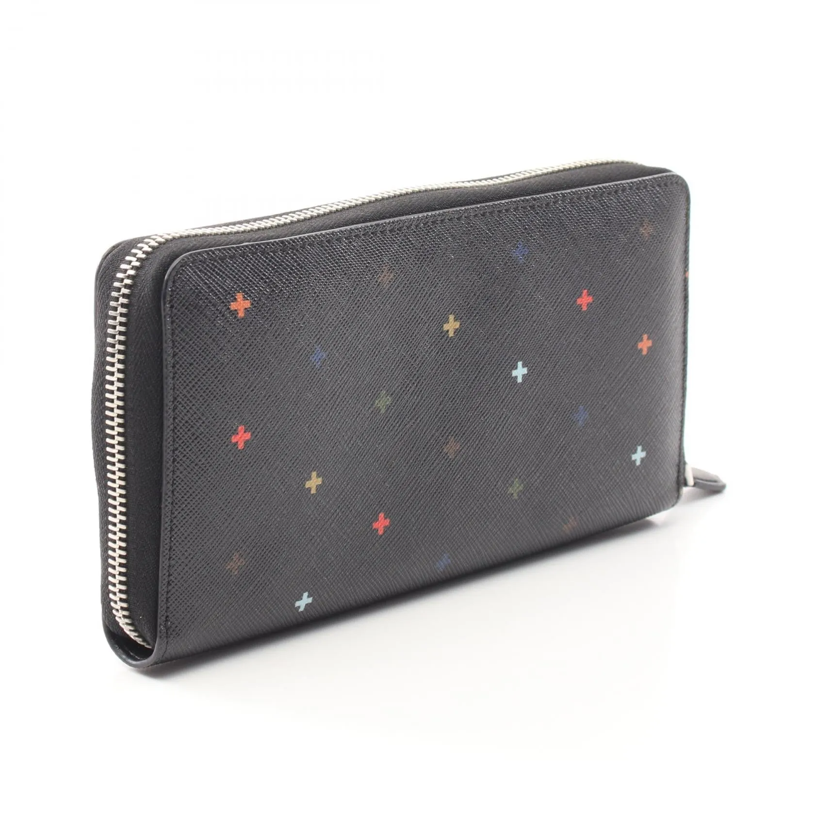 Givenchy Leather Round Long Wallet Black