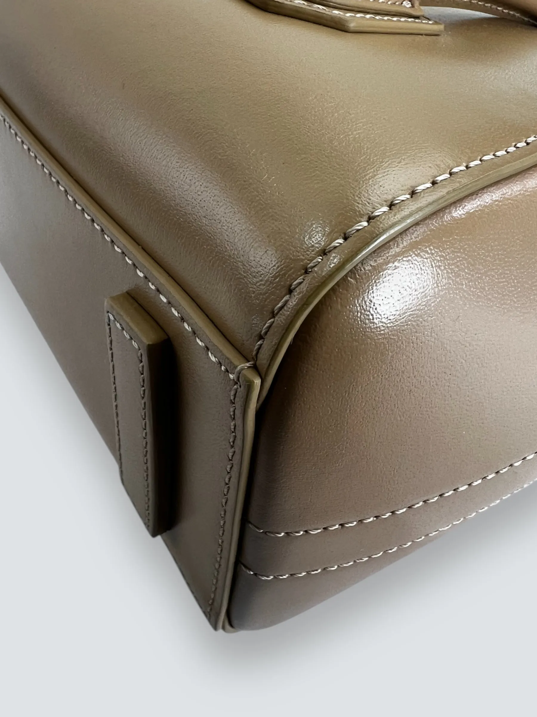 Givenchy Small Cream Leather "Antigona Lock"  Shoulder Bag