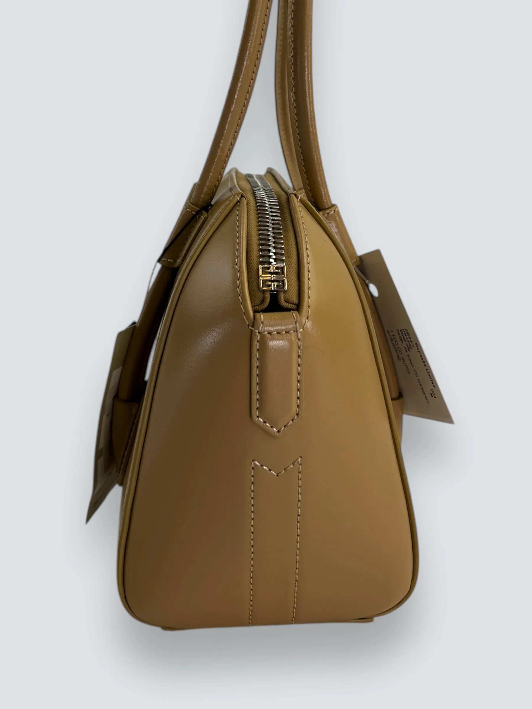 Givenchy Small Cream Leather "Antigona Lock"  Shoulder Bag