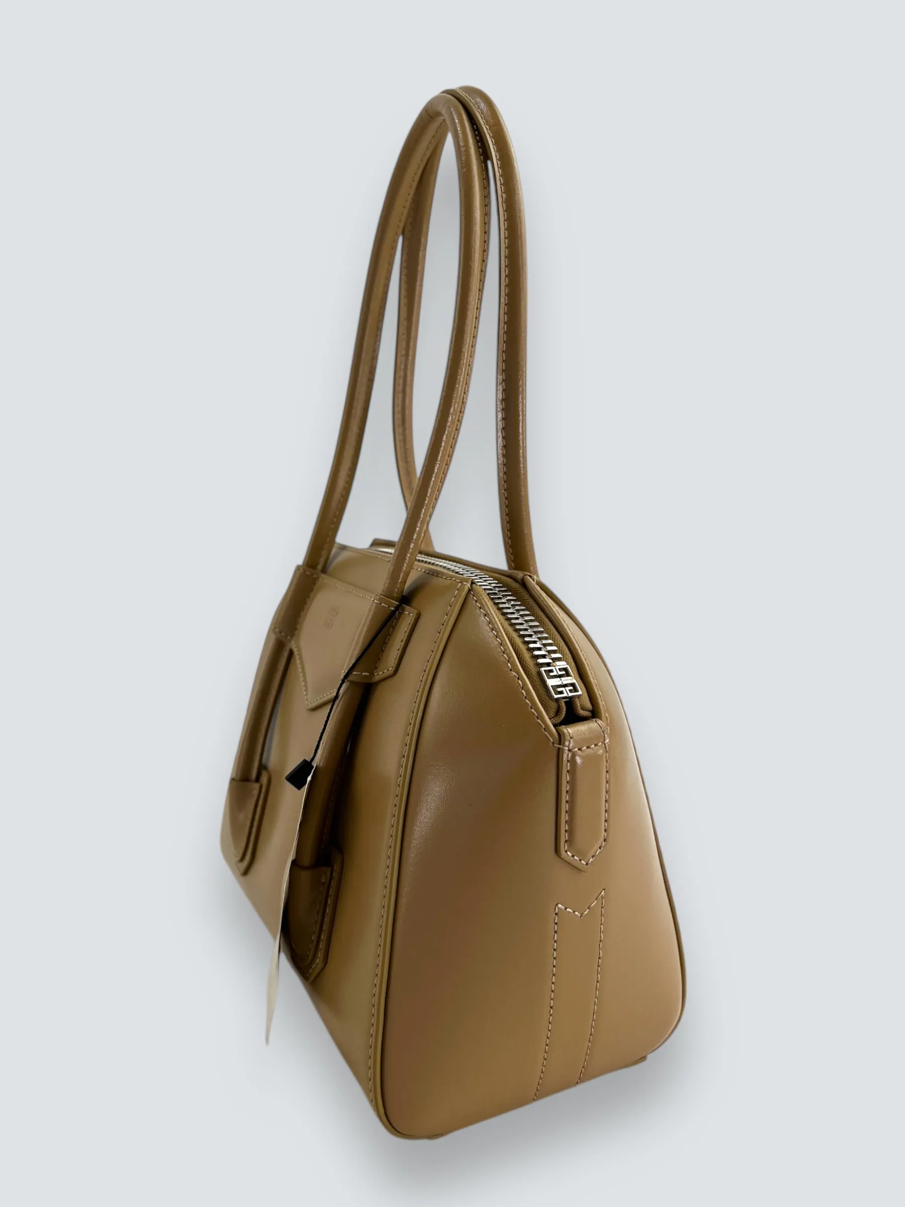 Givenchy Small Cream Leather "Antigona Lock"  Shoulder Bag