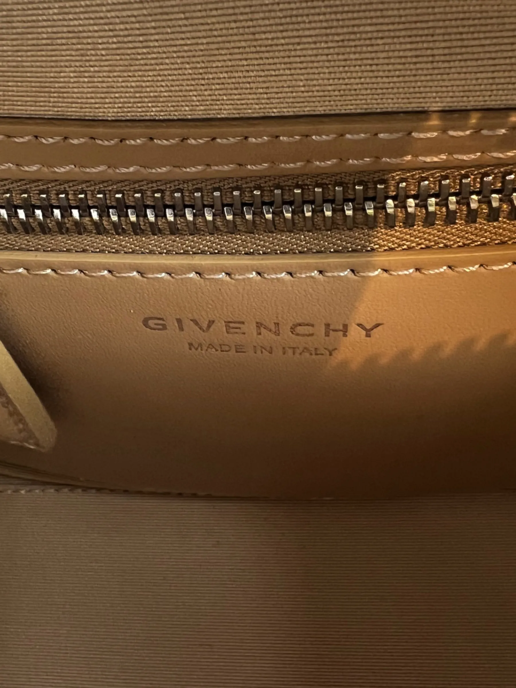 Givenchy Small Cream Leather "Antigona Lock"  Shoulder Bag