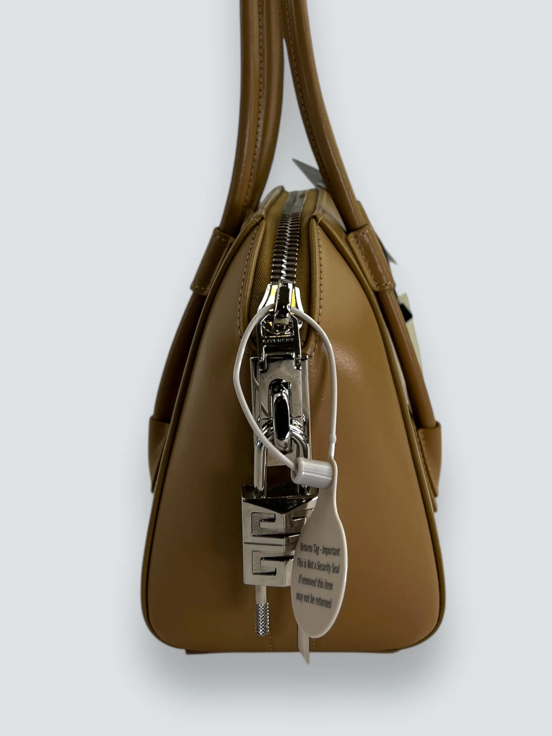 Givenchy Small Cream Leather "Antigona Lock"  Shoulder Bag