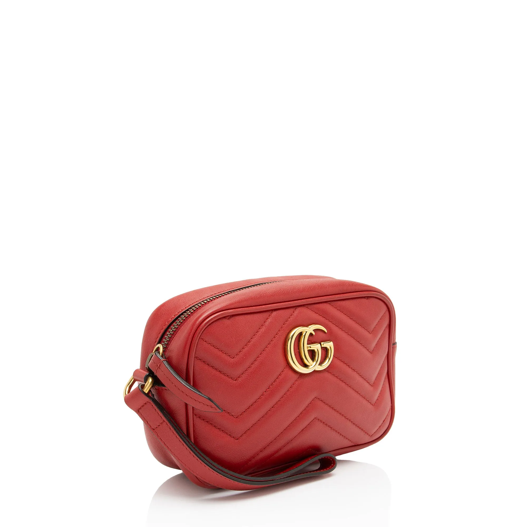 Gucci Matelasse Leather GG Marmont Small Wristlet