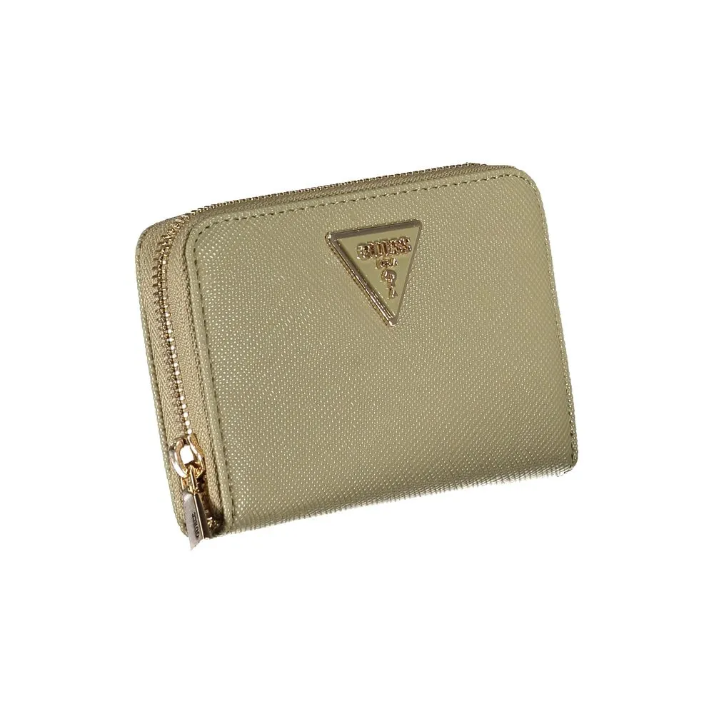 Guess Jeans Chic Emerald Zip Wallet with Multiple Women's Compartments