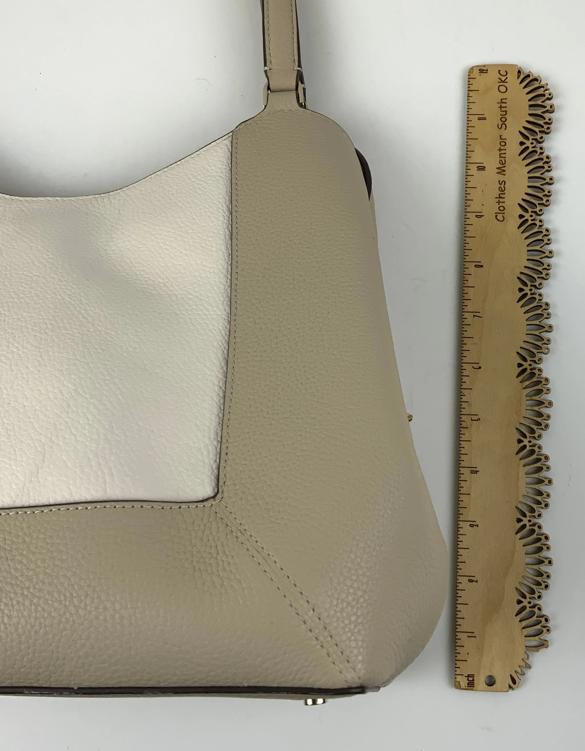 Handbag Designer By Kate Spade In Cream & Tan, Size:Large