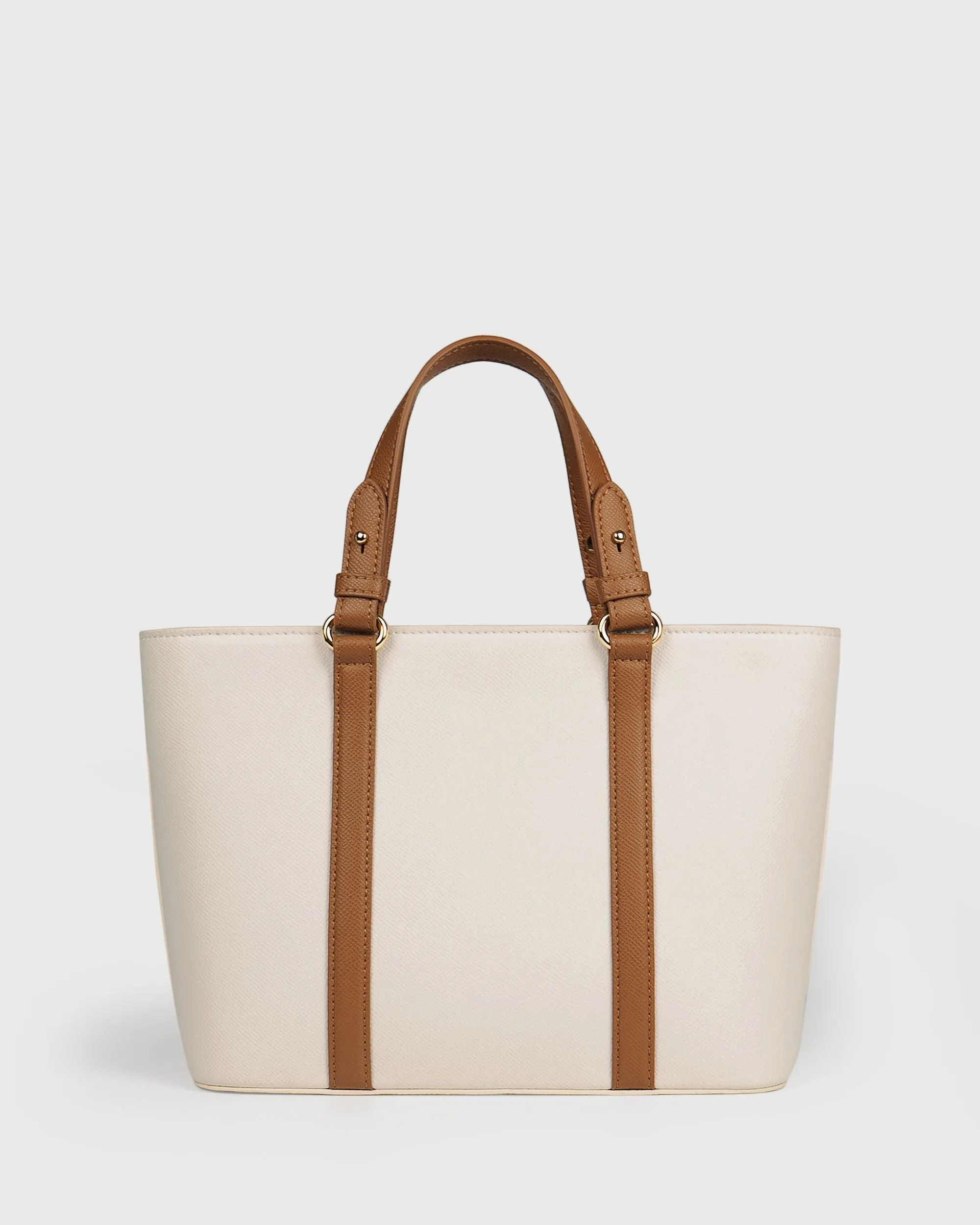 Hanna Top Handle (Cream/Brown) | Pre-order