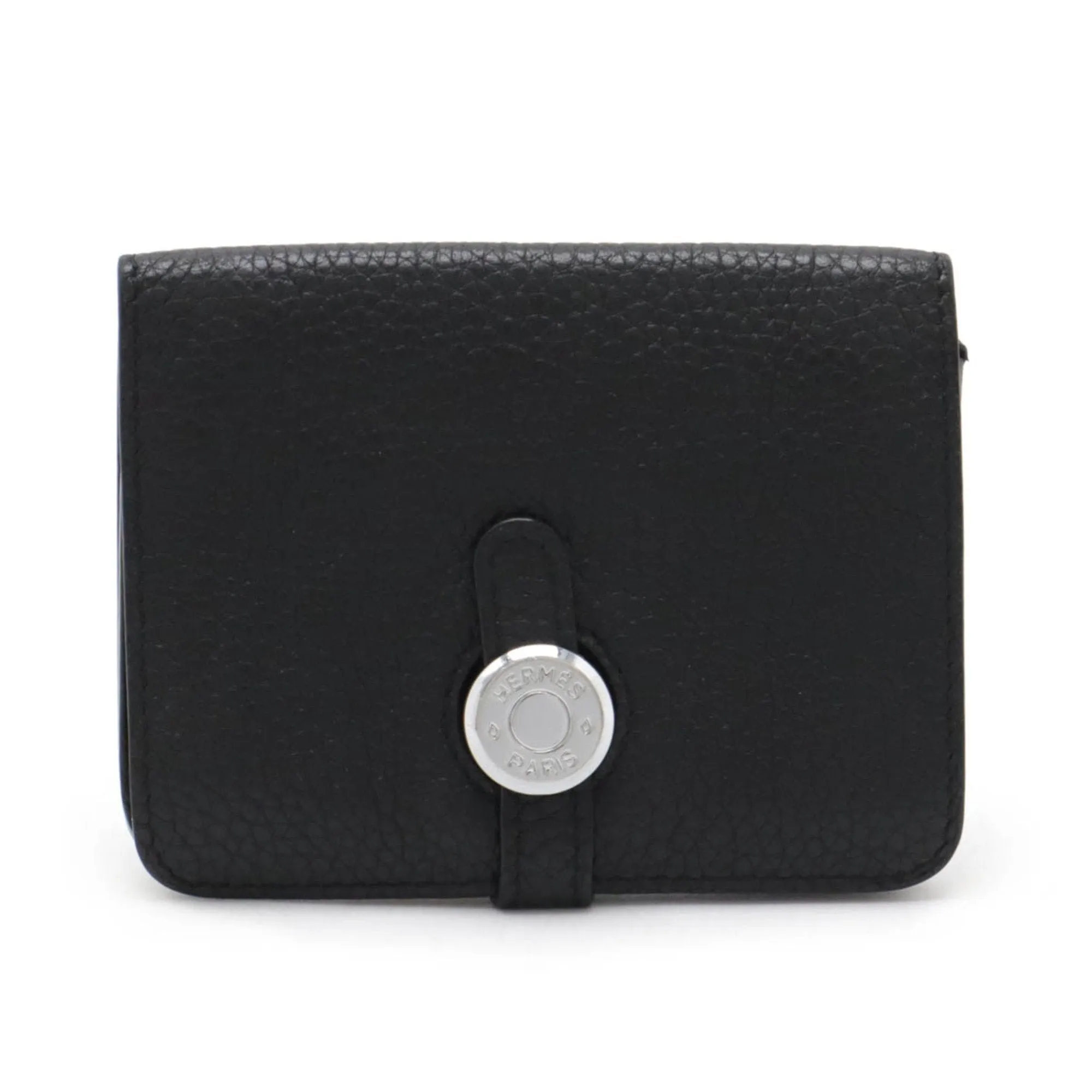 Hermes Taurillon Clemence Leather Coin Purse/Coin Case (Pre-Owned)