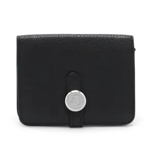 Hermes Taurillon Clemence Leather Coin Purse/Coin Case (Pre-Owned)