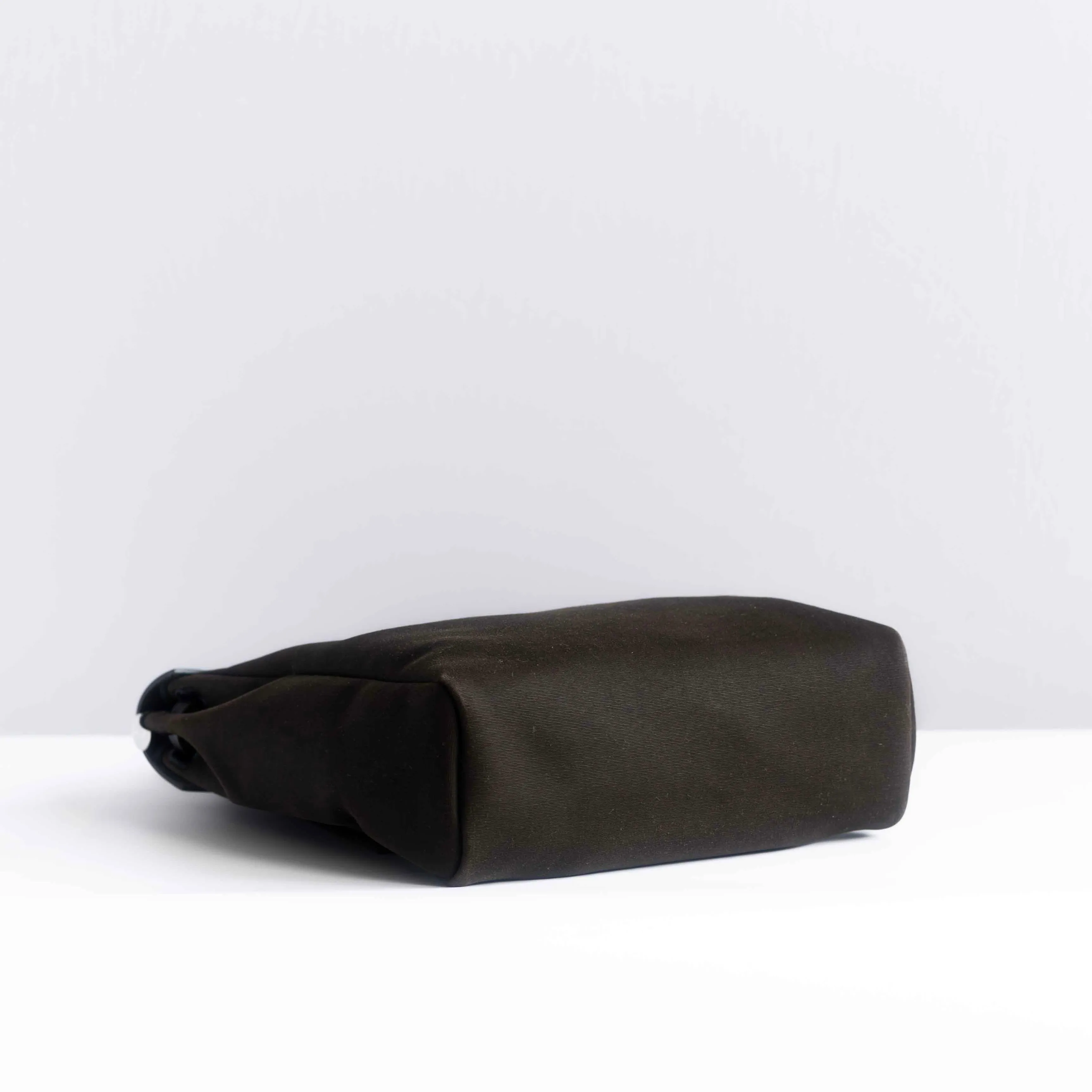 HERM??S - BACKPACK HERBAG BROWN CANVAS AND BLACK LEATHER SILVER HARDWARE