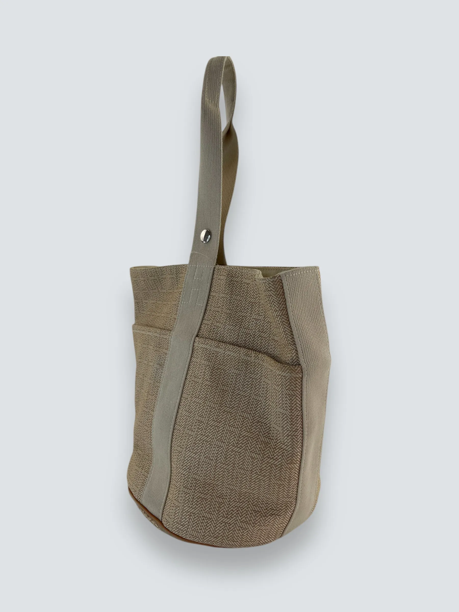 Herm??s Cream Canvas Sac Saxo