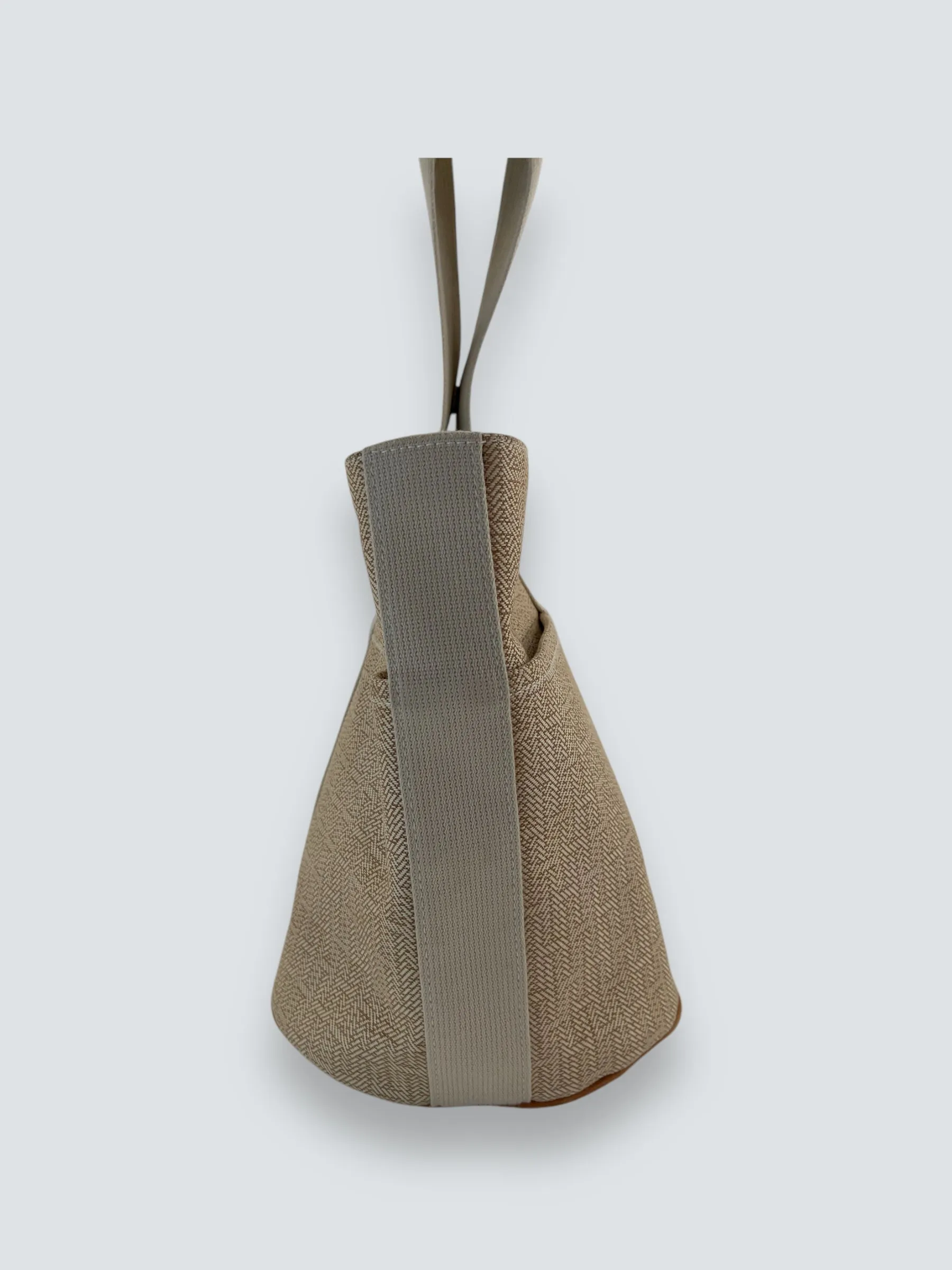 Herm??s Cream Canvas Sac Saxo