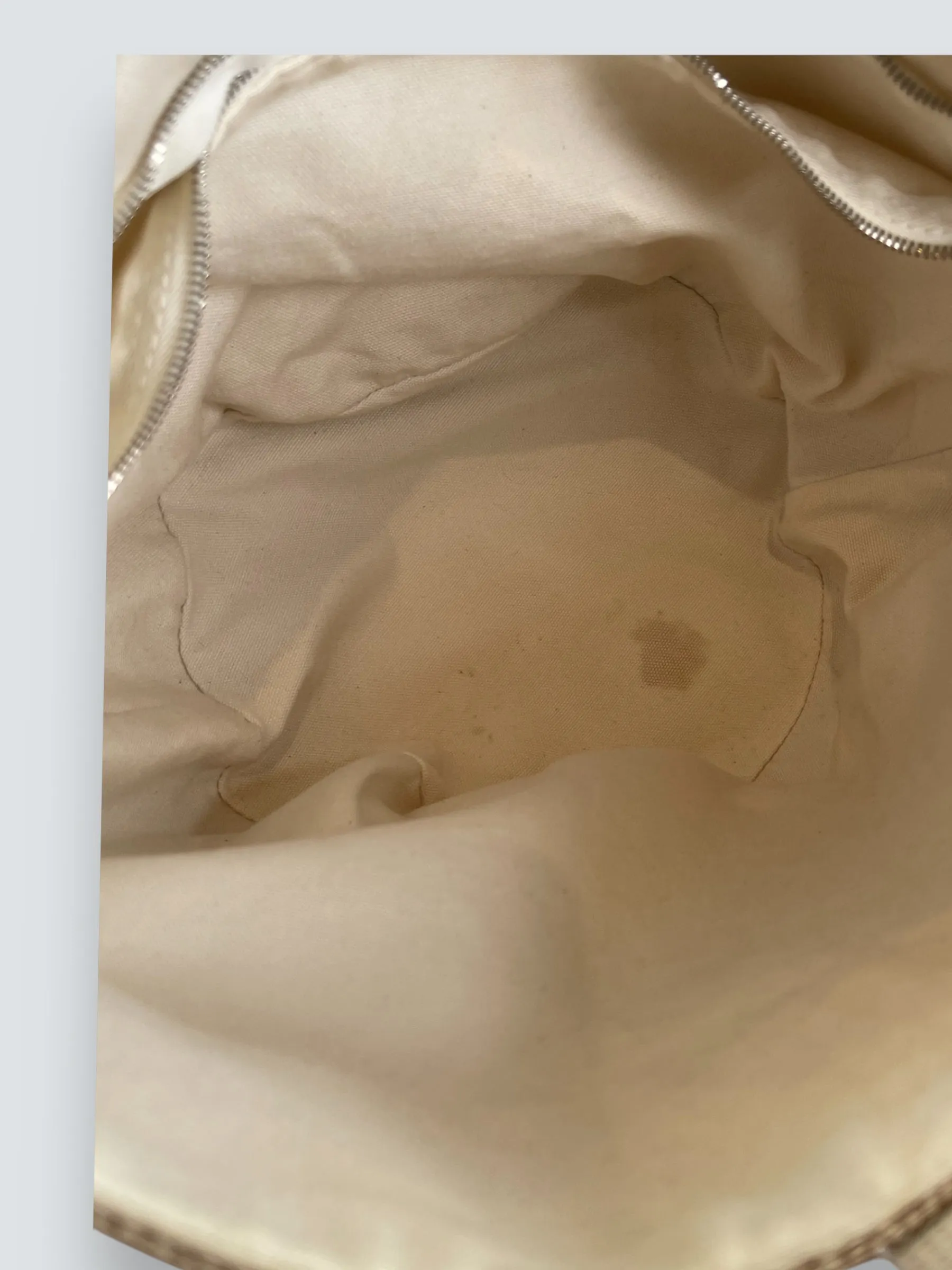 Herm??s Cream Canvas Sac Saxo