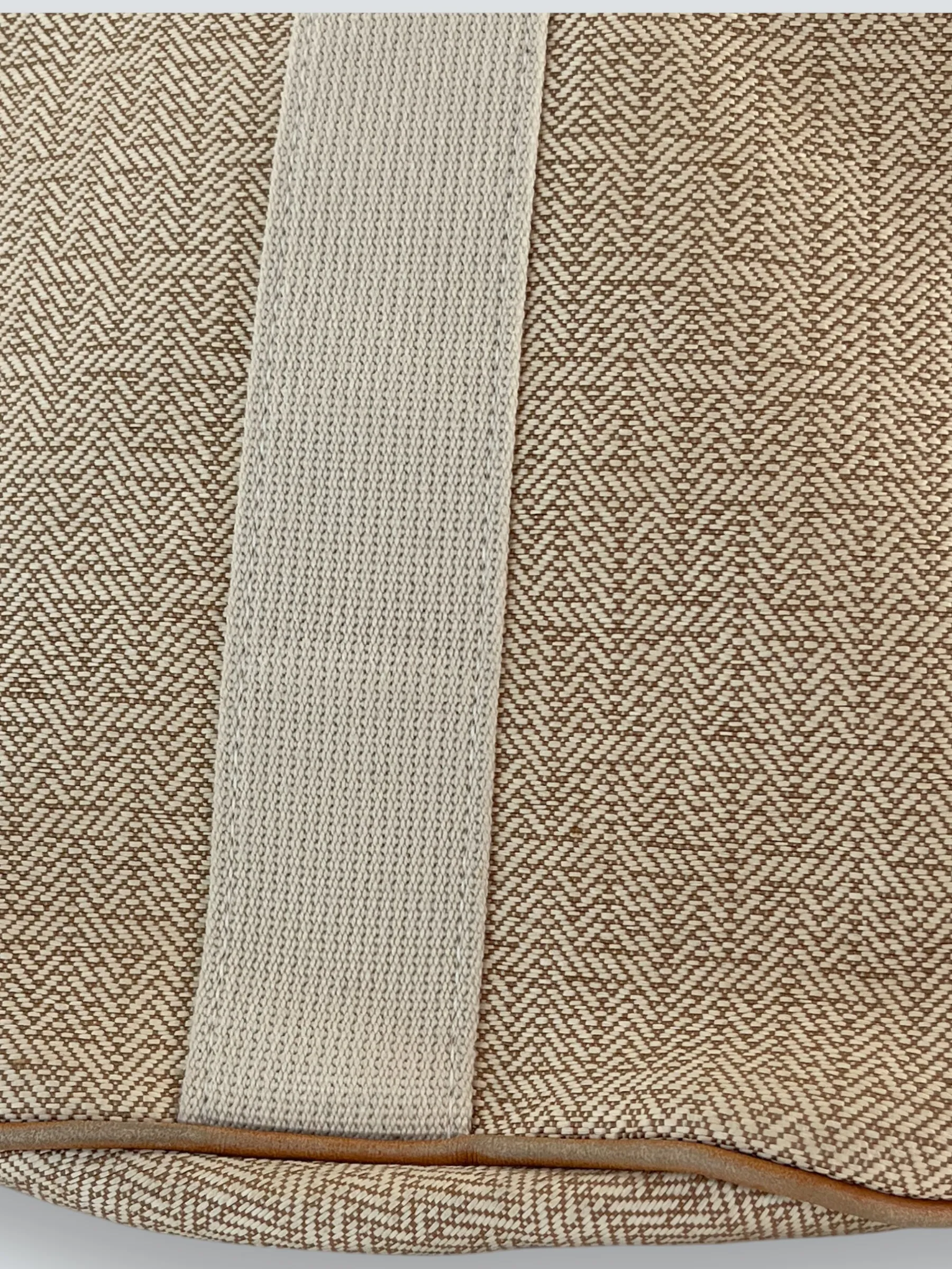 Herm??s Cream Canvas Sac Saxo