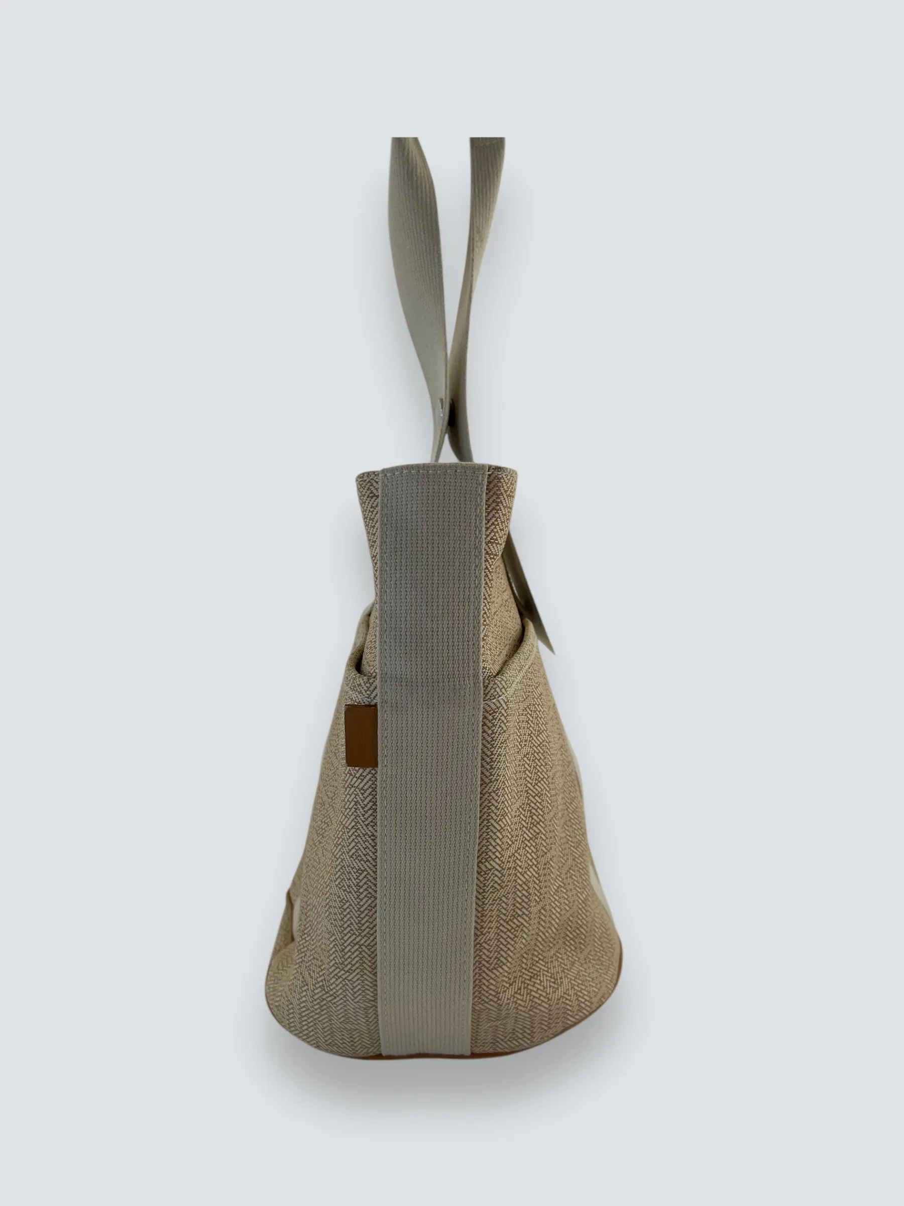 Herm??s Cream Canvas Sac Saxo