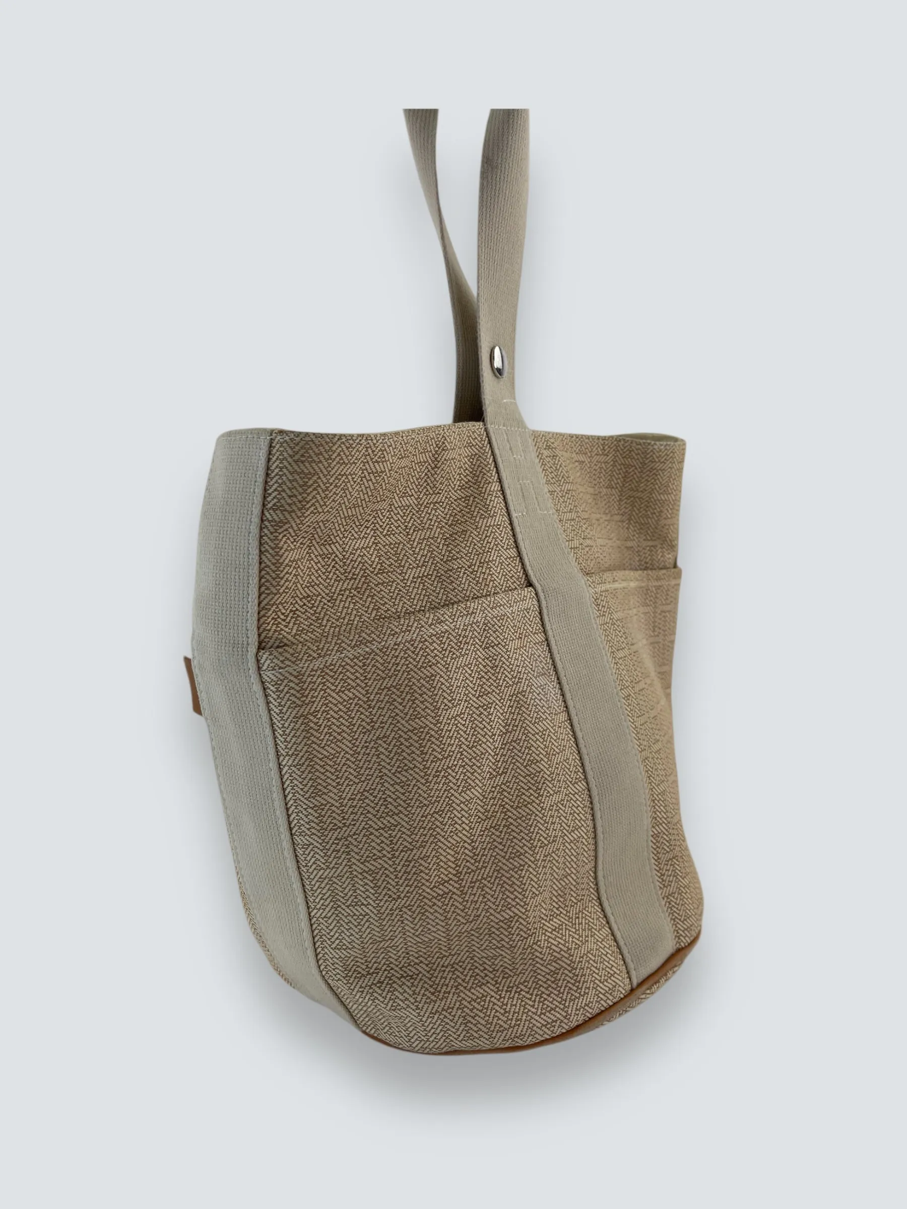Herm??s Cream Canvas Sac Saxo