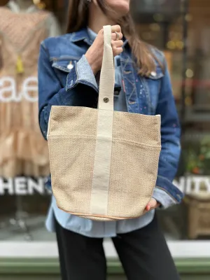 Herm??s Cream Canvas Sac Saxo