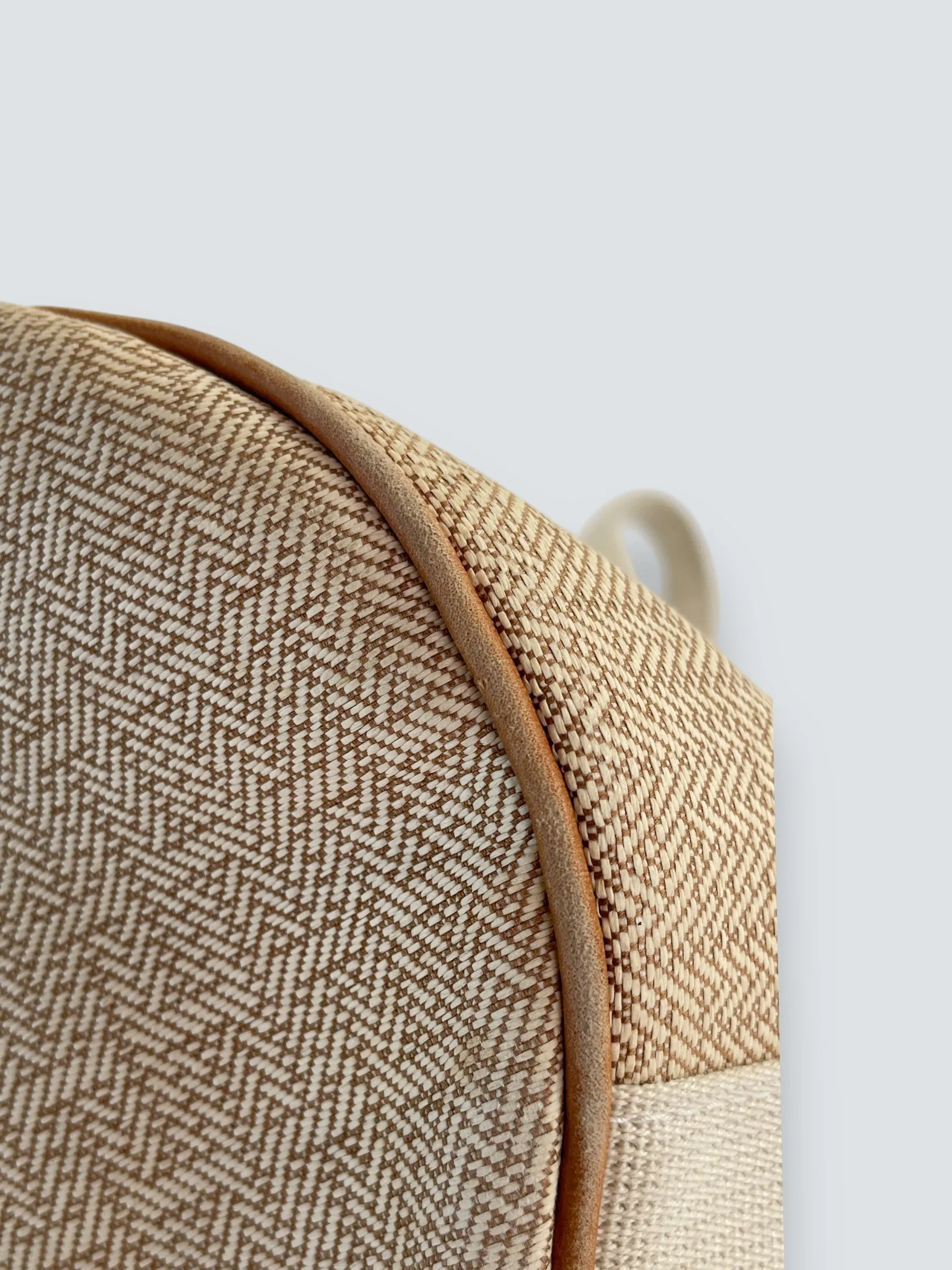 Herm??s Cream Canvas Sac Saxo