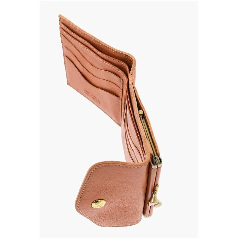 Il Bisonte Solid Color Leather Women's Wallet