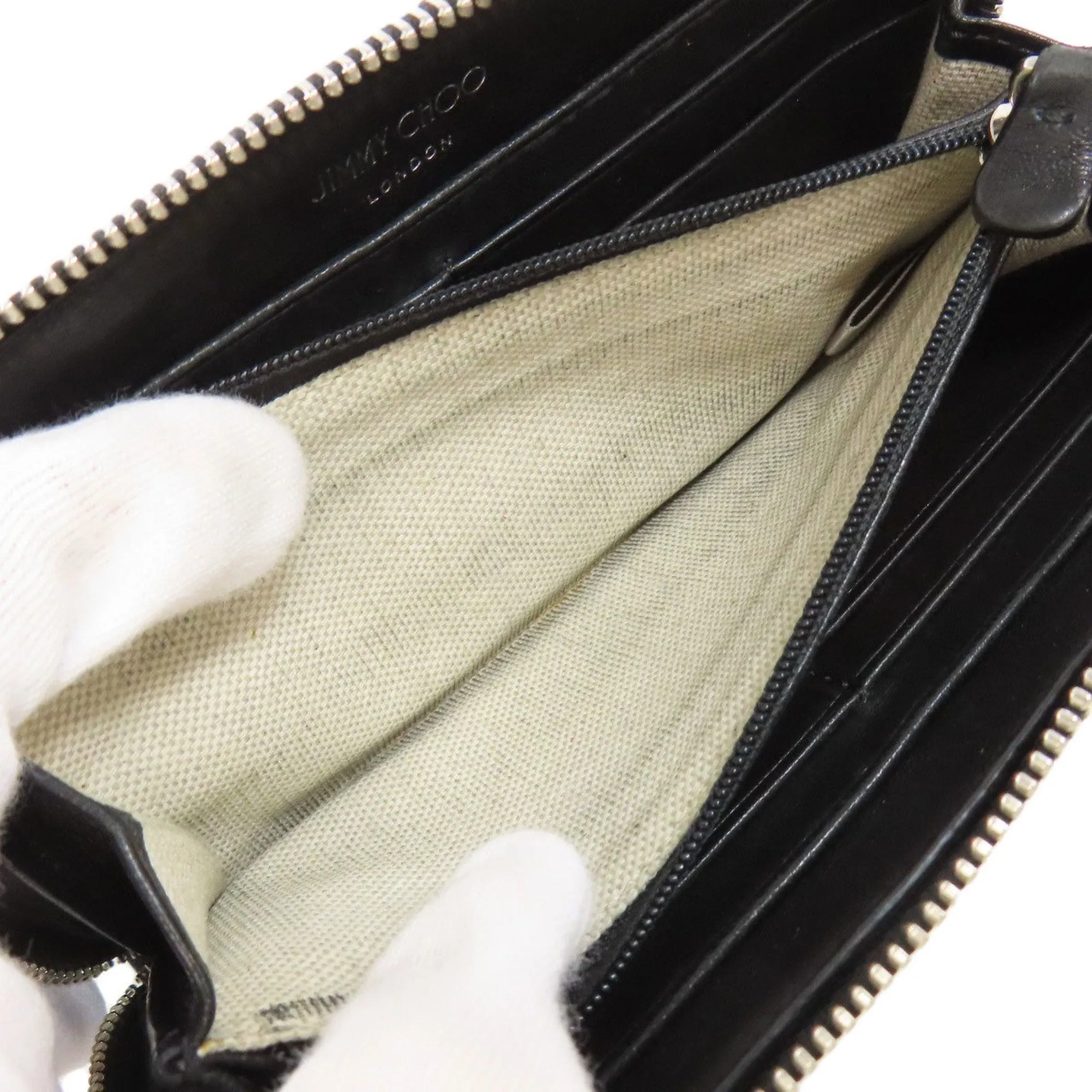 Jimmy Choo Leather Long Wallet (Bi-Fold) (Pre-Owned)