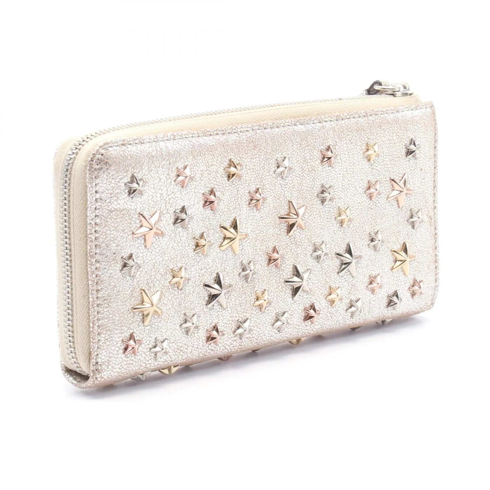Jimmy Choo Star Studs Leather Long Wallet