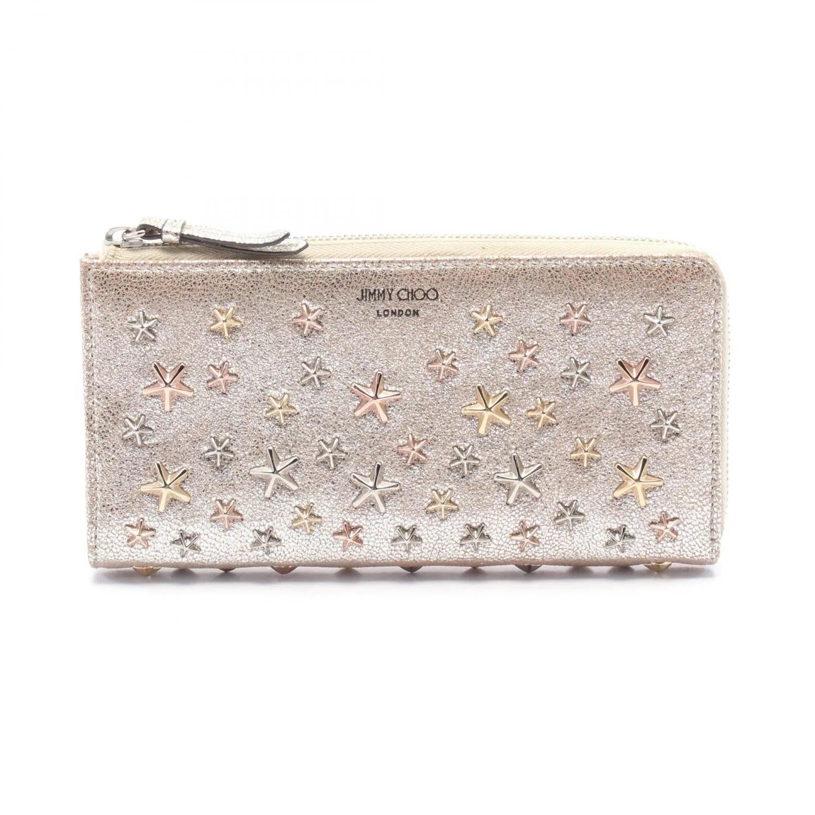Jimmy Choo Star Studs Leather Long Wallet