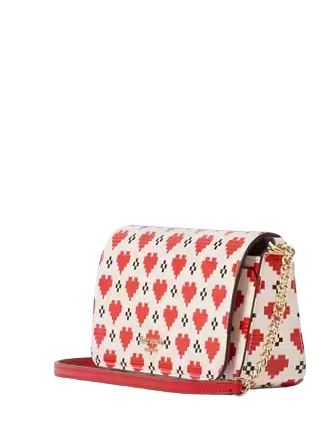 Kate Spade New York Devin Pixel Hearts Flap Chain Wallet