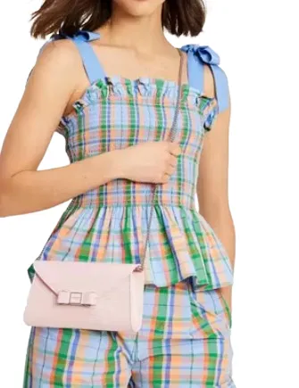 Kate Spade New York Morgan Bow Embellished Patent Leather Envelope Flap Crossbody