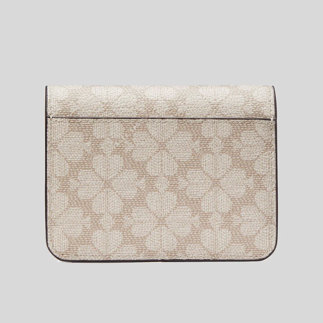 KATE SPADE Signature Spade Flower Small Bifold Wallet Dark Beige Multi KG493