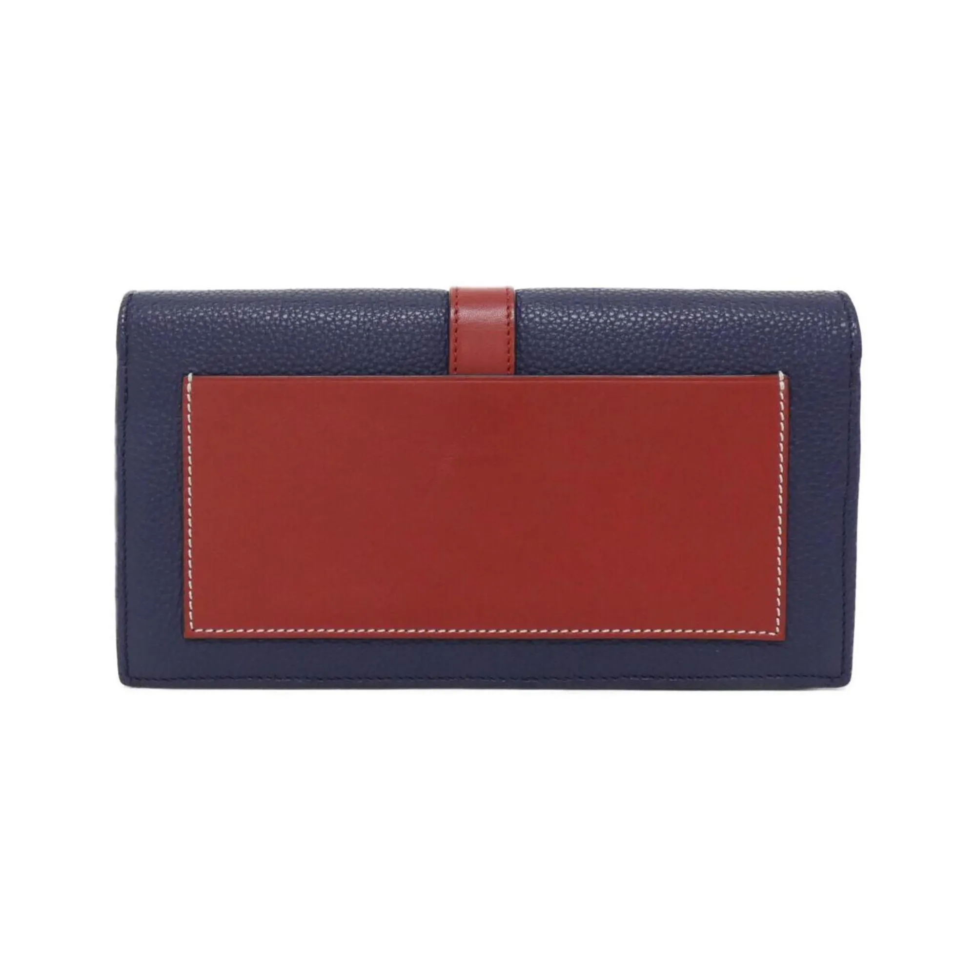 Loewe Navy Color Leather Chain/Shoulder Wallet (Pre-Owned)