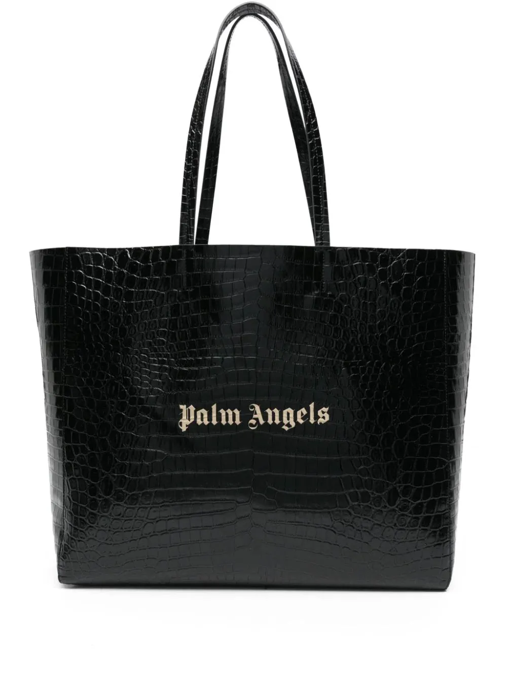 Logo-Applique Leather Tote Bag