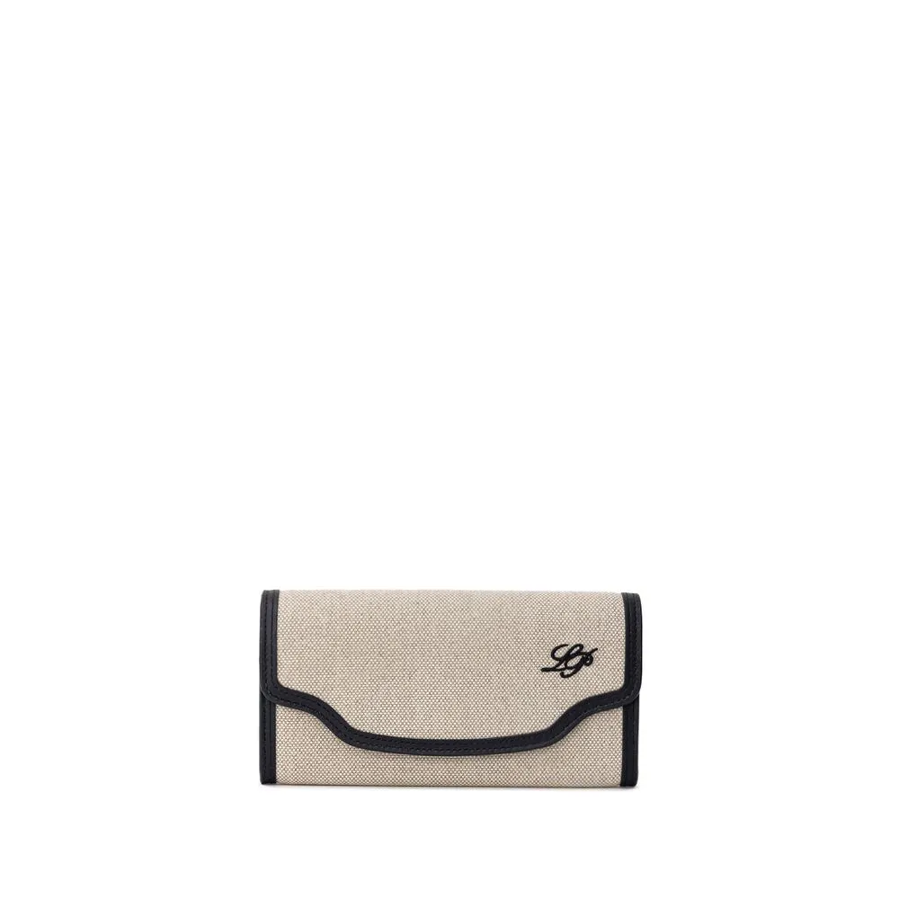 Loro Piana Fabric And Leather Women's Wallet